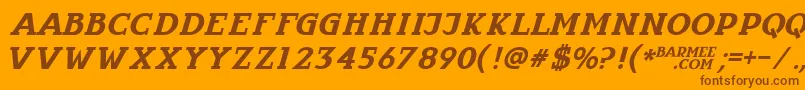 Infantylitalic Font – Brown Fonts on Orange Background