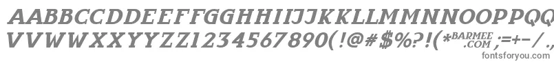 Infantylitalic-Schriftart – Graue Schriften auf weißem Hintergrund
