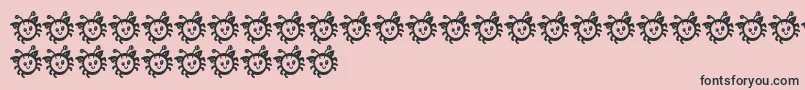 CuddleBug-Schriftart – Schwarze Schriften auf rosa Hintergrund