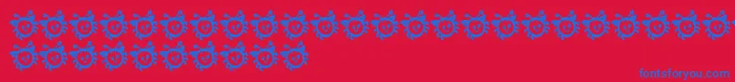 CuddleBug Font – Blue Fonts on Red Background