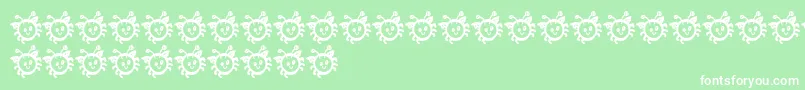 CuddleBug Font – White Fonts on Green Background