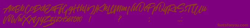 Venetian Font – Brown Fonts on Purple Background