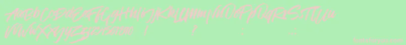 Venetian Font – Pink Fonts on Green Background