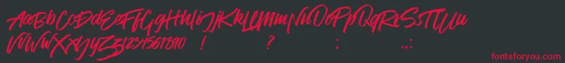Venetian Font – Red Fonts on Black Background