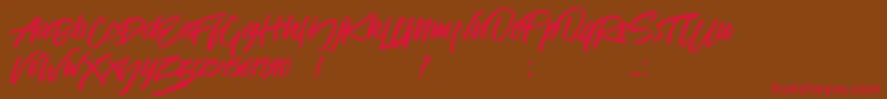 Venetian Font – Red Fonts on Brown Background