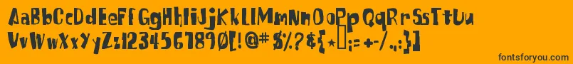 Czcionka SpongefontSquaretype – czarne czcionki na pomarańczowym tle