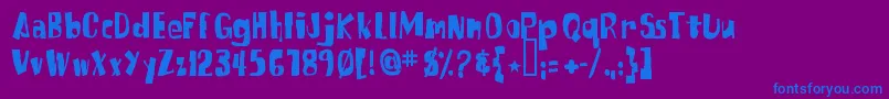 SpongefontSquaretype Font – Blue Fonts on Purple Background