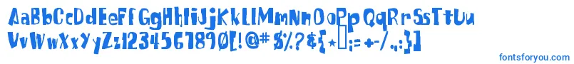 Шрифт SpongefontSquaretype – синие шрифты