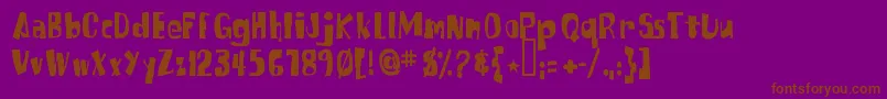 SpongefontSquaretype Font – Brown Fonts on Purple Background