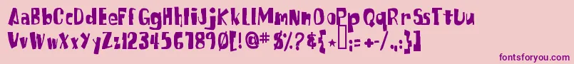 SpongefontSquaretype-fontti – violetit fontit vaaleanpunaisella taustalla