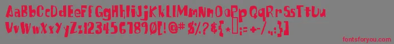 SpongefontSquaretype Font – Red Fonts on Gray Background
