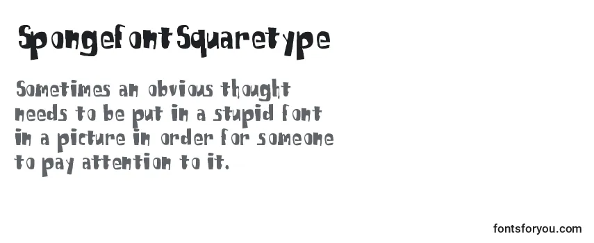SpongefontSquaretype Font
