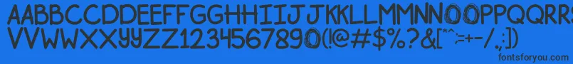 Bogor Font – Black Fonts on Blue Background