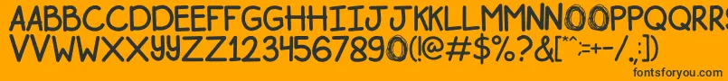 Bogor Font – Black Fonts on Orange Background