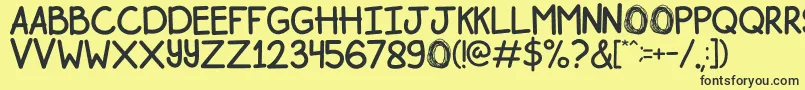 Bogor Font – Black Fonts on Yellow Background