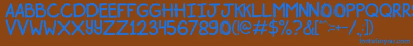 Шрифт Bogor – синие шрифты на коричневом фоне