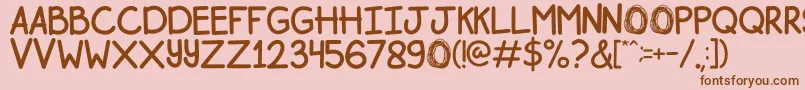 Bogor Font – Brown Fonts on Pink Background
