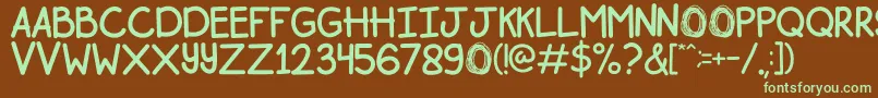 Bogor Font – Green Fonts on Brown Background