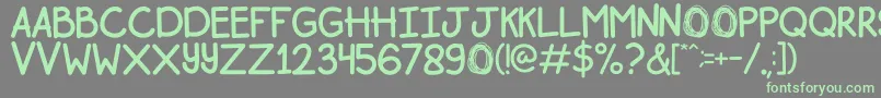 Bogor Font – Green Fonts on Gray Background