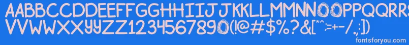 Bogor Font – Pink Fonts on Blue Background