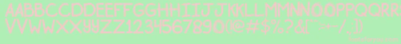 Bogor Font – Pink Fonts on Green Background