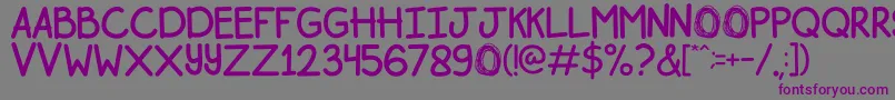 Bogor Font – Purple Fonts on Gray Background
