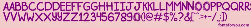 Bogor Font – Purple Fonts on Pink Background