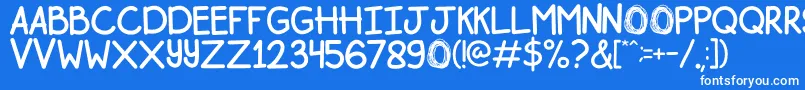 Bogor Font – White Fonts on Blue Background