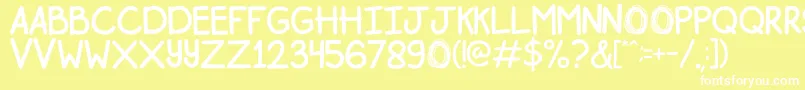 Bogor Font – White Fonts on Yellow Background