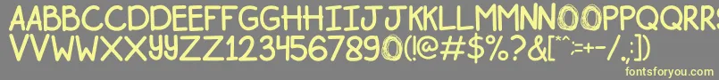 Bogor Font – Yellow Fonts on Gray Background