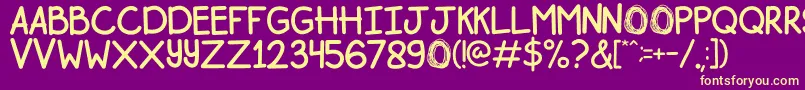 Bogor Font – Yellow Fonts on Purple Background