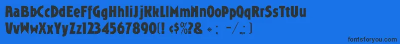 RoslyngothicmediumDg Font – Black Fonts on Blue Background