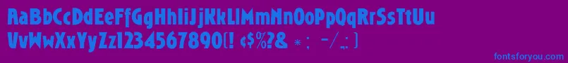 Шрифт RoslyngothicmediumDg – синие шрифты на фиолетовом фоне