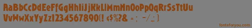 RoslyngothicmediumDg Font – Brown Fonts on Gray Background