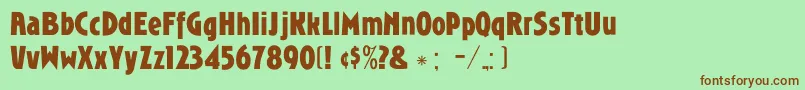 RoslyngothicmediumDg Font – Brown Fonts on Green Background
