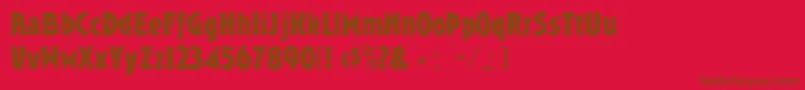 RoslyngothicmediumDg Font – Brown Fonts on Red Background