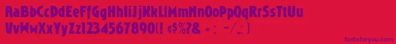 RoslyngothicmediumDg Font – Purple Fonts on Red Background