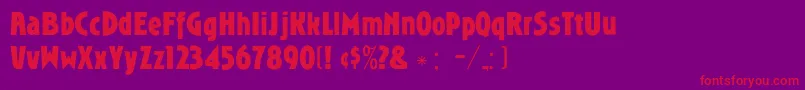 RoslyngothicmediumDg Font – Red Fonts on Purple Background