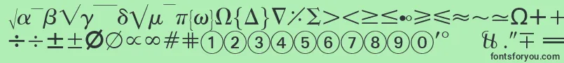 EuropeanPi2 Font – Black Fonts on Green Background