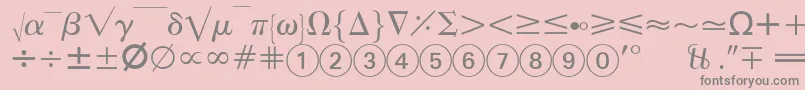 EuropeanPi2 Font – Gray Fonts on Pink Background