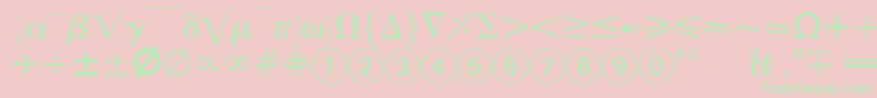 EuropeanPi2 Font – Green Fonts on Pink Background