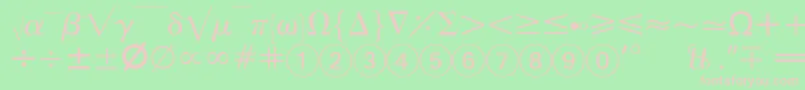 EuropeanPi2 Font – Pink Fonts on Green Background