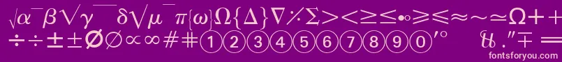 EuropeanPi2 Font – Pink Fonts on Purple Background