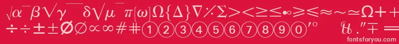 EuropeanPi2 Font – Pink Fonts on Red Background