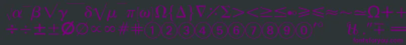 EuropeanPi2 Font – Purple Fonts on Black Background