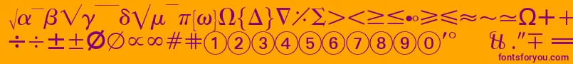 EuropeanPi2 Font – Purple Fonts on Orange Background