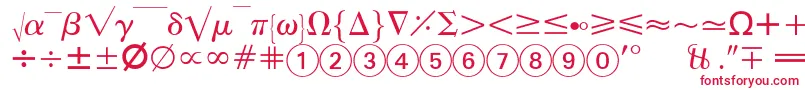 フォントEuropeanPi2 – 赤い文字