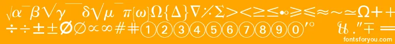 EuropeanPi2 Font – White Fonts on Orange Background