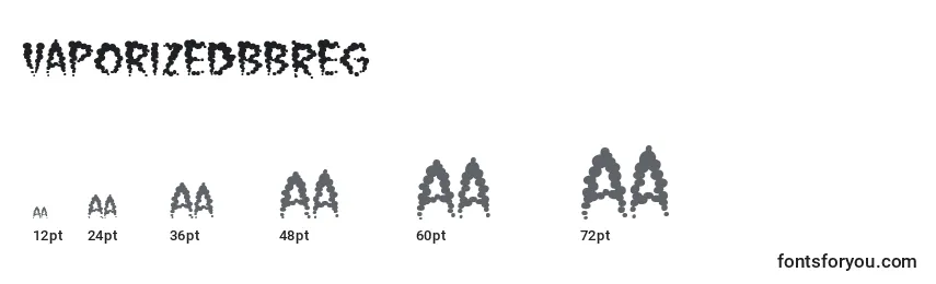 VaporizedbbReg Font Sizes