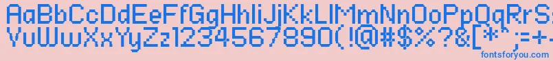 PfRondaSeven Font – Blue Fonts on Pink Background
